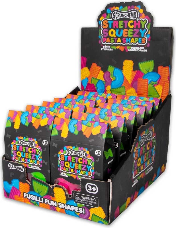 Scrunchems stretchy squeezy pasta shapes
