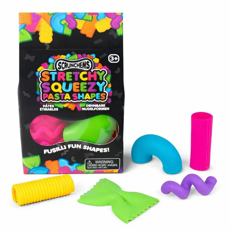 Scrunchems stretchy squeezy pasta shapes