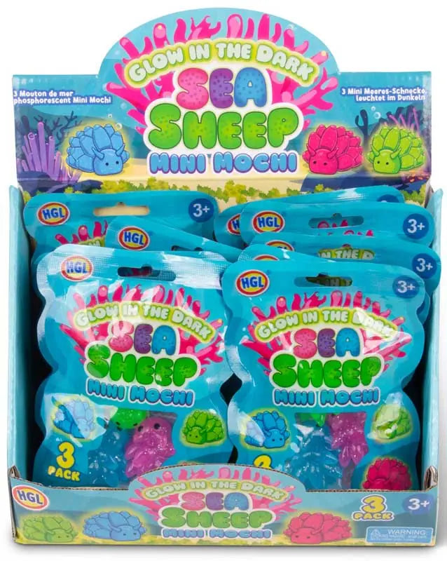 Sea Sheep glow in the dark mini mochi 3pk